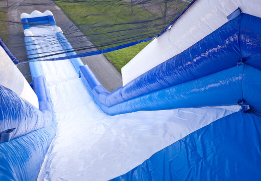 Get your inflatable monster slide 8 meters high and 54 meters long with a double staircase online for kids. Order inflatable slides now at JB Inflatables America