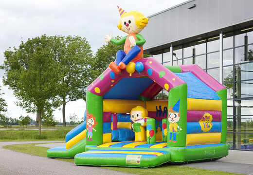 Buy multifun bounce house in theme party with a striking 3D figure on the roof for kids. Order inflatable bounce houses online at JB Inflatables America