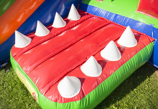 Buy inflatable maxifun bouncer with roof in crocodile theme for children at JB Inflatables America. Order bouncers online at JB Inflatables America