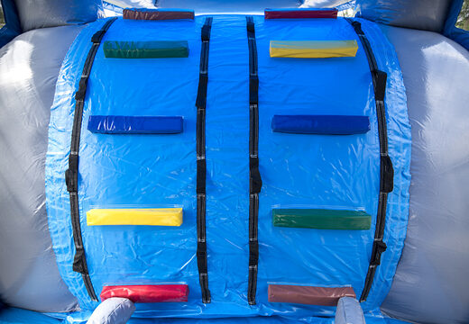 Order shark obstacle course with 3D objects for kids. Buy inflatable obstacle courses online now at JB Inflatables America