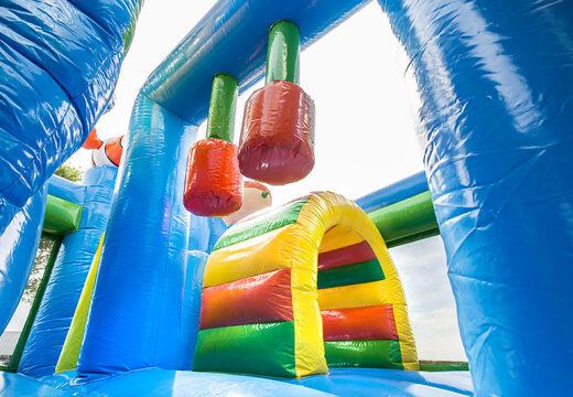 Order medium inflatable multiplay bouncer in seaworld theme with slide for children. Buy inflatable bouncers online at JB Inflatables America