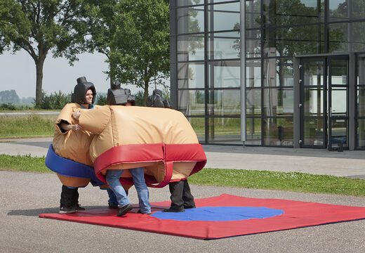 Buy inflatable twin sumo suits for both young and old. Order inflatable sumo suits online at JB Inflatables America