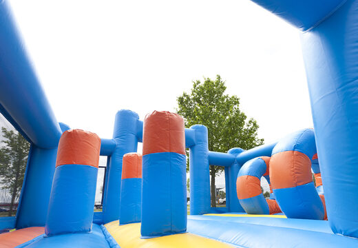 Unique multifunctional slide in clownfish theme with a splash pool, impressive 3D object, fresh colors and the 3D obstacles for children. Buy inflatable slides now online at JB Inflatables America