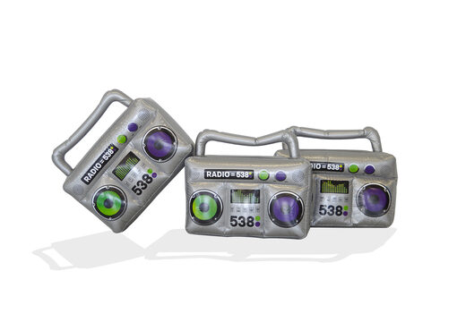 Buy a Mini pvc inflatable radio 538. Order your inflatable promotional products online at JB Inflatables America