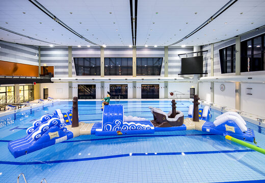 Buy a double inflatable pirate run obstacle course for kids. Order inflatable water attractions now online at JB Inflatables America