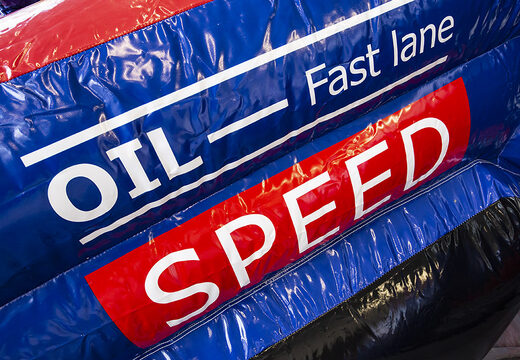 Order inflatable slide combo bounce house for kids in theme formula 1. Inflatable bounce houses with slide for sale at JB Inflatables America