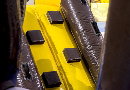 Unique airtight inflatable play island in pirate theme with a vine, climbing tower, round slide and obstacles for both young and old. Buy inflatable pool games now online at JB Inflatables America