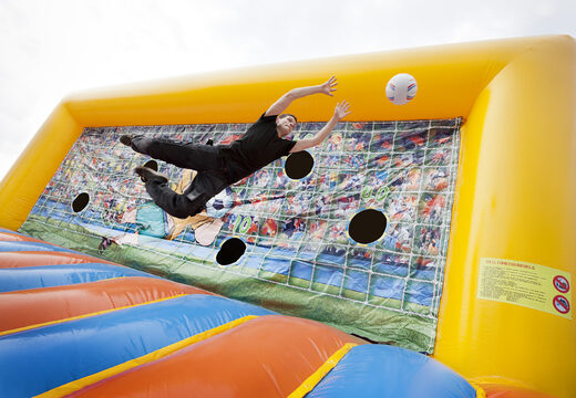 Buy soccer goal with an inflatable bed for both young and old. Order inflatable soccer goal with bed now online at JB Inflatables America