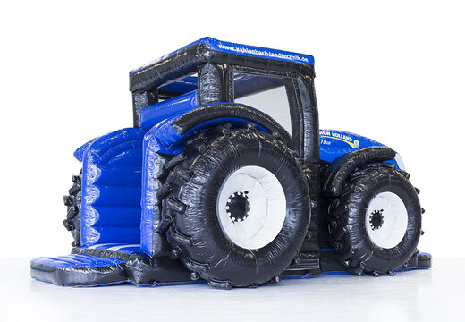 Order custom  inflatable new holland tractor bounce houses online at JB Promotions America; specialist in inflatable promotional advertising items such as custom bouncy castles