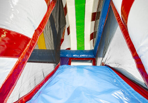 Buy Multiplay L Candyworld bouncer with a slide for children. Order inflatable bouncers online at JB Inflatables America