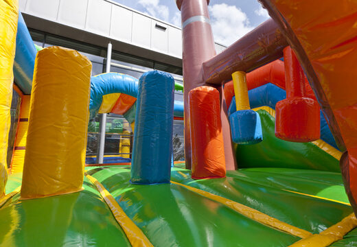 Order a bounce house in a pirate ship with a slide for children. Buy inflatable bounce houses online at JB Inflatables America