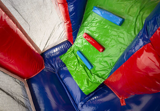 Buy a fire brigade themed bouncer with a slide for children. Order inflatable bouncers online at JB Inflatables America