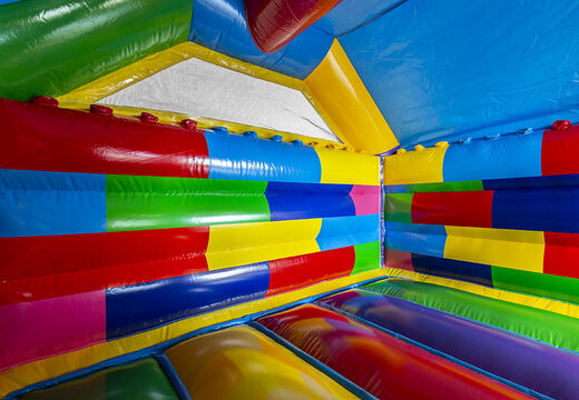 Buy Slide combo inflatable bounce house in lego theme for children. Buy inflatable bounce houses with slide now at JB Inflatables America