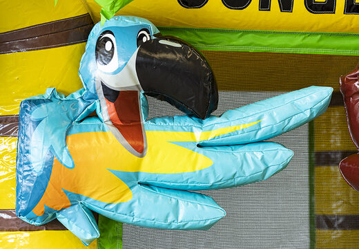 Buy mini inflatable jungle themed multiplay bounce house with slide for kids. Order inflatable bounce houses online at JB Inflatables America