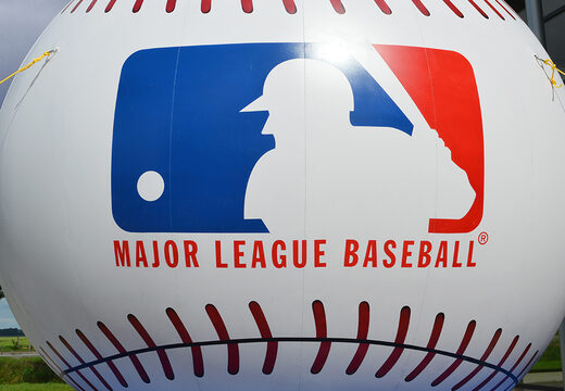 Buy a large Mega Major League inflatable product enlargement Baseball. Order blow up advertising now online at JB Inflatables America