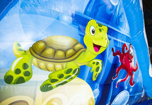 Order 13.5 meter long modular surf obstacle course with appropriate 3D objects for kids. Buy inflatable obstacle courses online now at JB Inflatables America