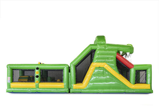 Get your crocodile themed modular obstacle course with matching 3D objects online now. Buy inflatable obstacle courses now at JB Inflatables America