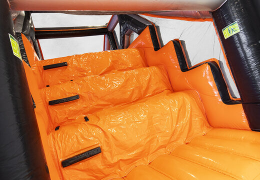 Giant Big Log Slide obstacle course with obstacles for kids. Buy inflatable obstacle courses online now at JB Inflatables America