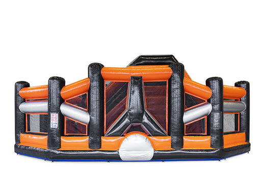 Dodge or Slide obstacle course with obstacles for kids. Buy inflatable obstacle courses online now at JB Inflatables America