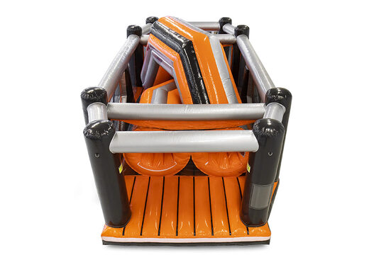 Order the Giga obstacle course in the Tunnel Twister theme for kids. Buy inflatable obstacle courses online now at JB Inflatables America