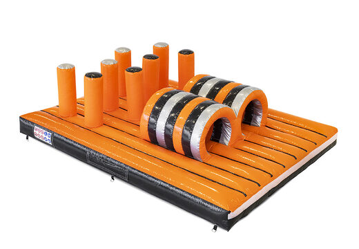 Buy inflatable 40-piece giga modular Tunnel Dodger Platform obstacle course for children. Order inflatable obstacle courses online now at JB Inflatables America