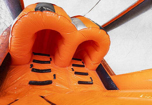 Buy inflatable 40-piece giga modular Tunnelslide obstacle course for children. Order inflatable obstacle courses online now at JB Inflatables America