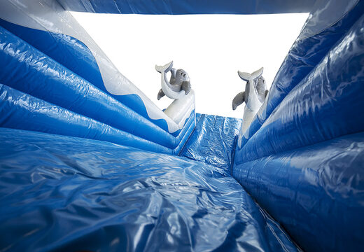 Perfect shark themed inflatable slide with 3D objects to order for kids. Buy inflatable slides now online at JB Inflatables America