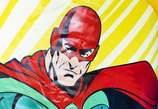 Order inflatable slide combo bouncy castle for kids in superhero theme. Inflatable bouncy castles with slide for sale at JB Inflatables America