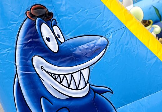 Mini inflatable open bouncy castle for kids in seaworld theme for sale. Buy bounce houses now at JB Inflatables America online