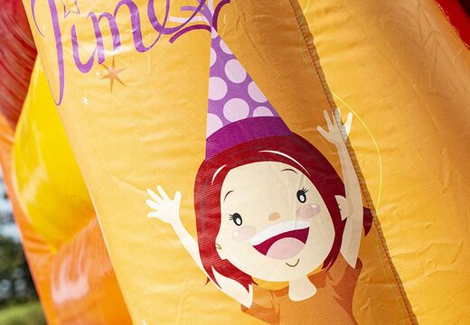 Small bounce house in party themes balloons with slide to buy at JB Inflatables America online