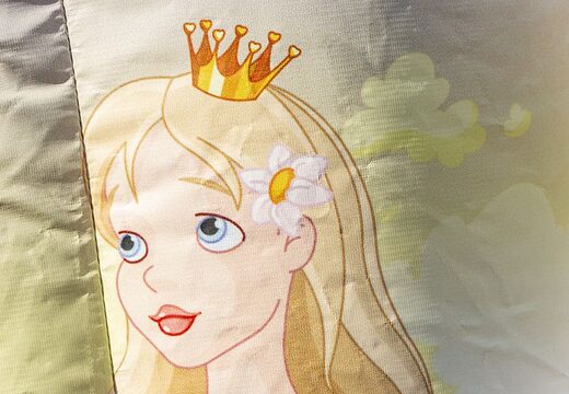 Buy a small multifun inflatable bounce house with roof in princess theme for children. Buy bounce houses online at JB Inflatables America
