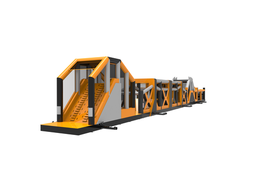 Adventure run 48.5 meter long obstacle course for children. Order inflatable obstacle courses now online at JB Inflatables America