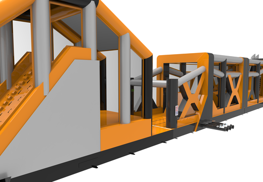 Giga inflatable adventure run obstacle course of 48.5m long for kids. Order inflatable obstacle courses now online at JB Inflatables America