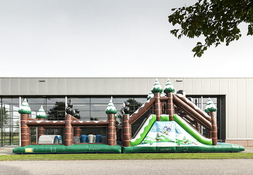 Get your unique 17 meter winter themed obstacle course with 7 game elements and colorful objects now for kids. Order inflatable obstacle courses at JB Inflatables America