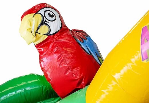 Order a slidebox bouncer in the Haiwaii theme with a slide for children. Buy bouncers online at JB Inflatables America 