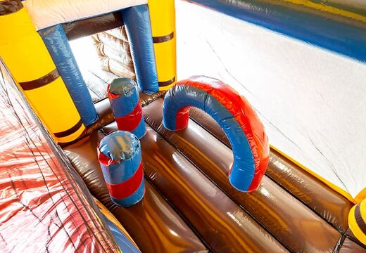 Pirate themed bouncer with a slide and buy 3D objects for children. Order bouncers online at JB Inflatables America 