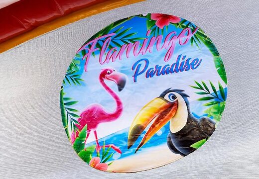Order indoor inflatable multiplay bouncer in flamingo theme for kids at JB Inflatables America. Buy bouncers online at JB Inflatables America