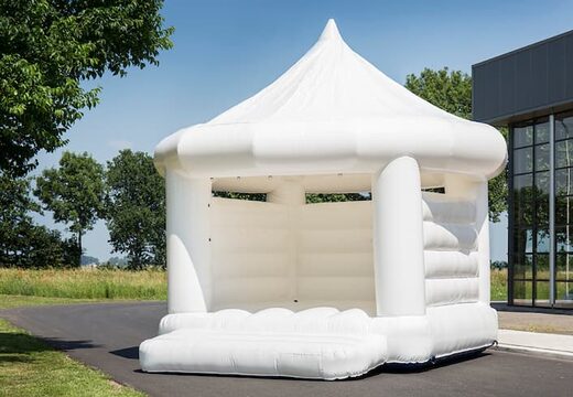 Buy standard carousel white wedding pillow bounce houses for children. Buy indoor inflatables bounce houses online at JB Inflatables America