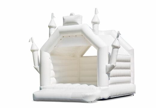 Buy a standard bouncy castle in a wedding theme in the form of a castle for children. Buy inflatables online at JB Inflatables America