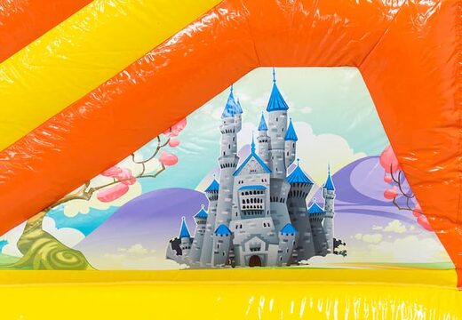 Buy medium inflatable fairy wonderland bouncer with slide for kids. Order inflatable bouncers online at JB Inflatables America