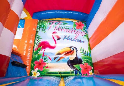 Order multifunctional mini splash flamingo bouncers at JB Inflatables America. Buy bouncers online at JB Inflatables America