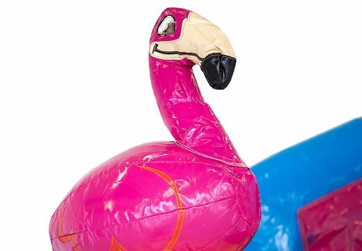 Buy multifunctional mini splash flamingo bounce house at JB Inflatables America. Order inflatable bounce houses online at JB Inflatables America