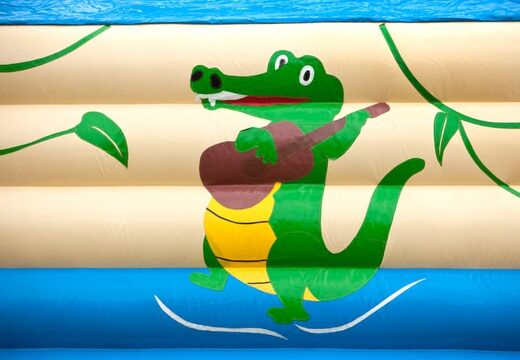 Crocodile super bounce house with cheerful animations for kids.  Buy bounce houses online at JB Inflatables America