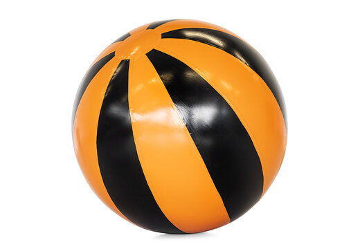 Opblaasbare superbal 2 meter groot oranje zwart kopen voor kinderen