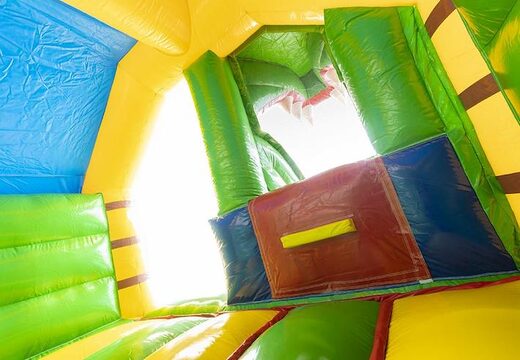 Buy inflatable bouncy castle with slide in the shape of a crocodile for children