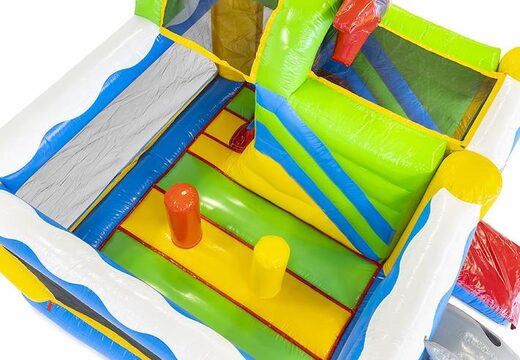 Buy air cushion inflatable with slide in pirate theme for children