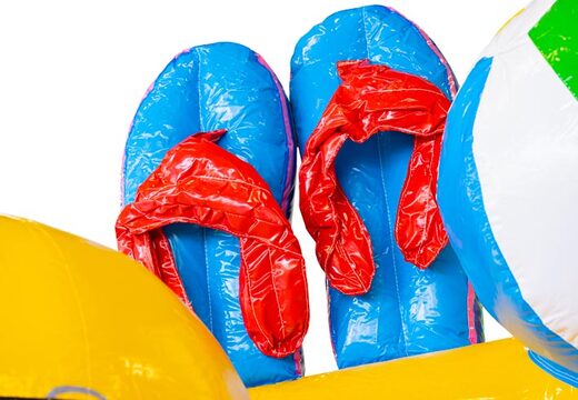 order inflatable air cushion in duck world theme with slide for children