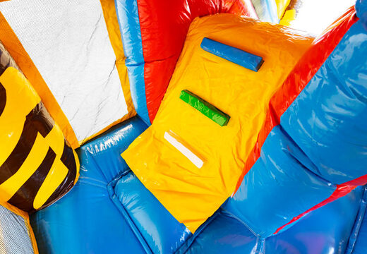 Order now Inflatable bouncy castle with slide and roof in amazon safari theme for children