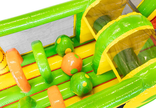 Buy 13 meters inflatable obstacle course in theme Dino for kids. Order inflatable obstacle courses now online at JB Inflatables America