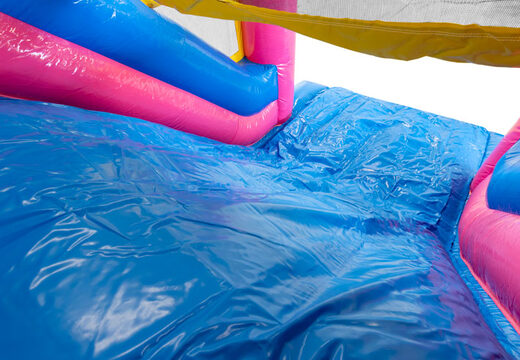 Buy 13 meter long Flamingo inflatable obstacle course for children. Order inflatable obstacle courses now online at JB Inflatables America